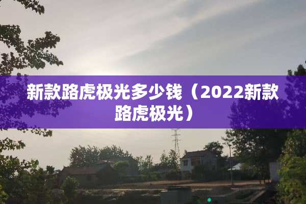 新款路虎极光多少钱（2022新款路虎极光）