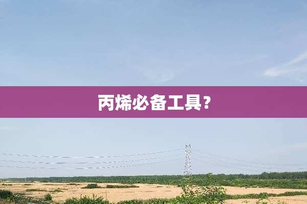 丙烯必备工具？