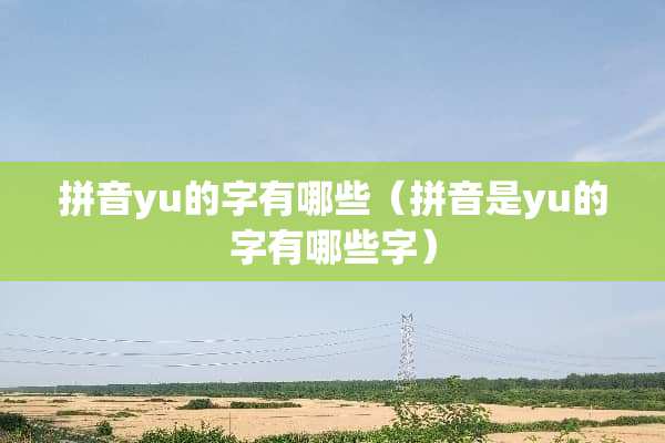 拼音yu的字有哪些（拼音是yu的字有哪些字）