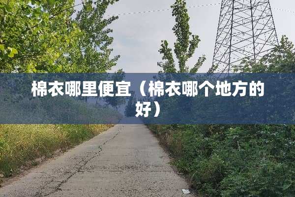 棉衣哪里便宜（棉衣哪个地方的好）