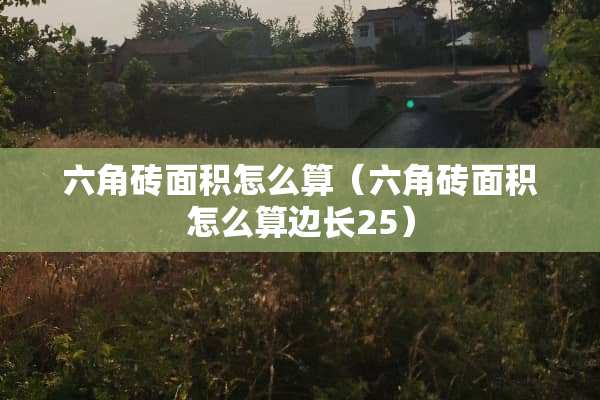 六角砖面积怎么算（六角砖面积怎么算边长25）