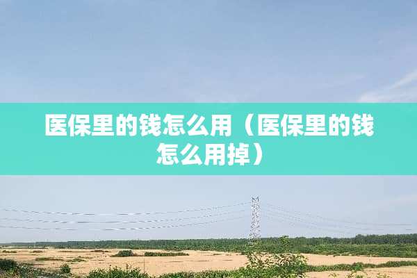 医保里的钱怎么用（医保里的钱怎么用掉）