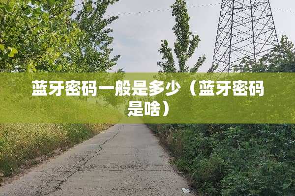 蓝牙密码一般是多少（蓝牙密码是啥）