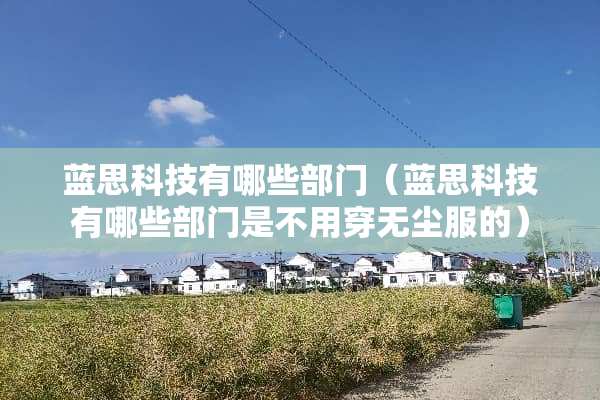蓝思科技有哪些部门（蓝思科技有哪些部门是不用穿无尘服的）