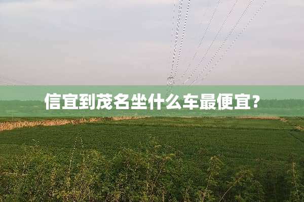 信宜到茂名坐什么车最便宜？