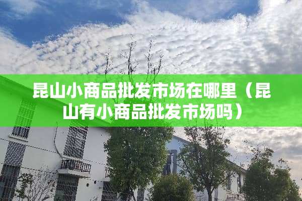 昆山小商品批发市场在哪里（昆山有小商品批发市场吗）