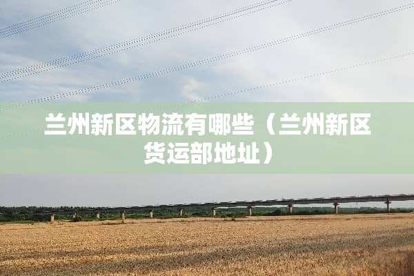 兰州新区物流有哪些（兰州新区货运部地址）