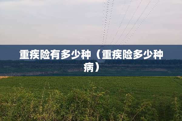 重疾险有多少种（重疾险多少种病）