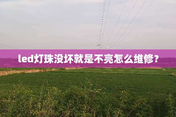 led灯珠没坏就是不亮怎么维修？