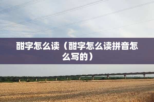 酣字怎么读（酣字怎么读拼音怎么写的）