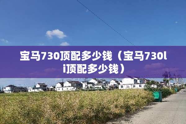 宝马730顶配多少钱（宝马730li顶配多少钱）