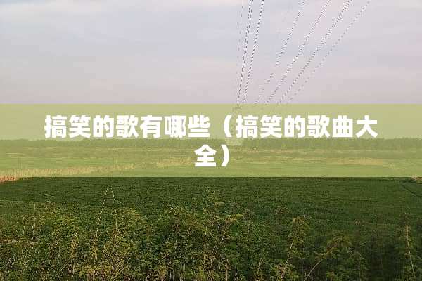 搞笑的歌有哪些（搞笑的歌曲大全）