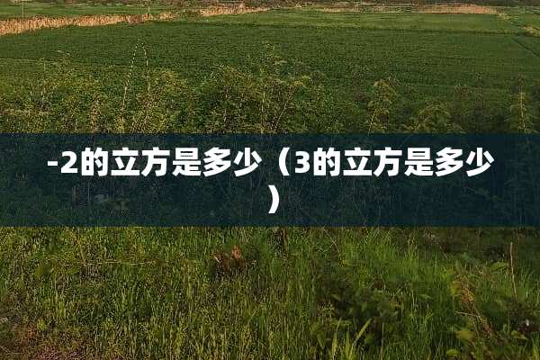 -2的立方是多少（3的立方是多少）