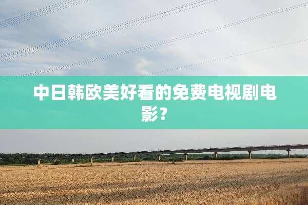 中日韩欧美好看的免费电视剧电影？