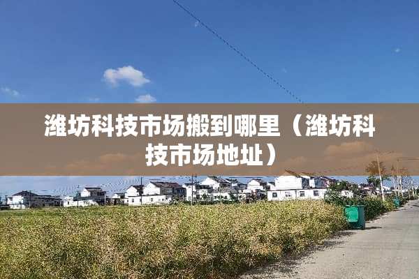 潍坊科技市场搬到哪里（潍坊科技市场地址）