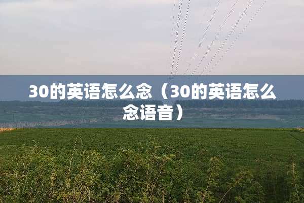 30的英语怎么念（30的英语怎么念语音）