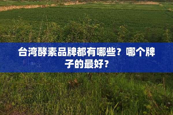 **酵素品牌都有哪些？哪个牌子的最好？