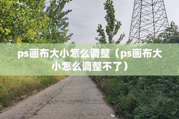 ps画布大小怎么调整（ps画布大小怎么调整不了）