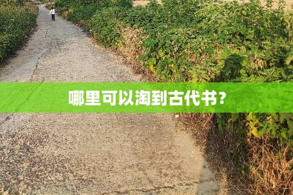 哪里可以淘到古代书？