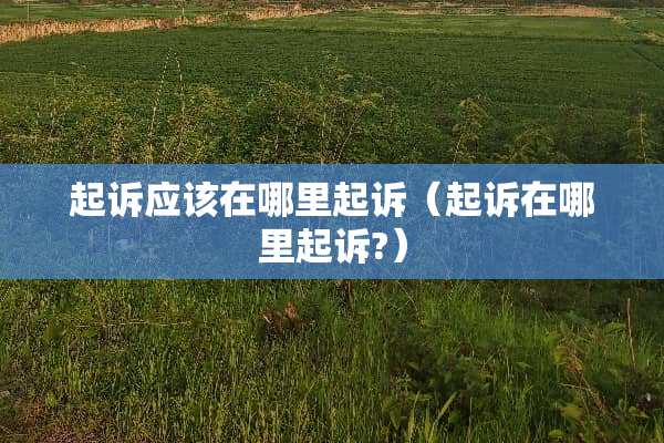 起诉应该在哪里起诉（起诉在哪里起诉?）