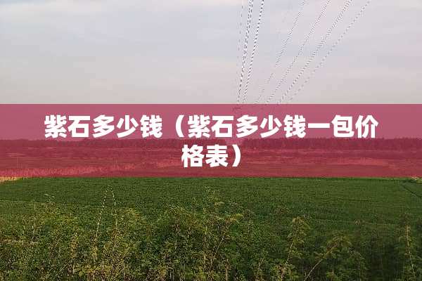 紫石多少钱（紫石多少钱一包价格表）