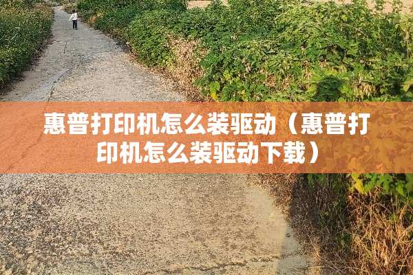 惠普打印机怎么装驱动（惠普打印机怎么装驱动下载）