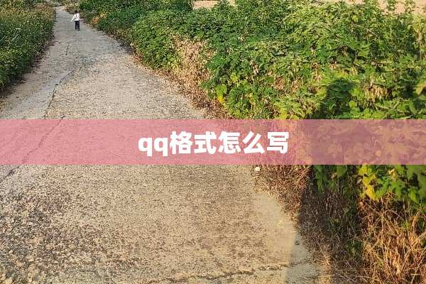 qq格式怎么写