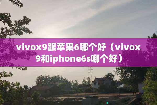 vivox9跟苹果6哪个好（vivox9和iphone6s哪个好）