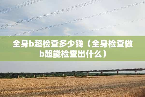 全身b超检查多少钱（全身检查做b超能检查出什么）
