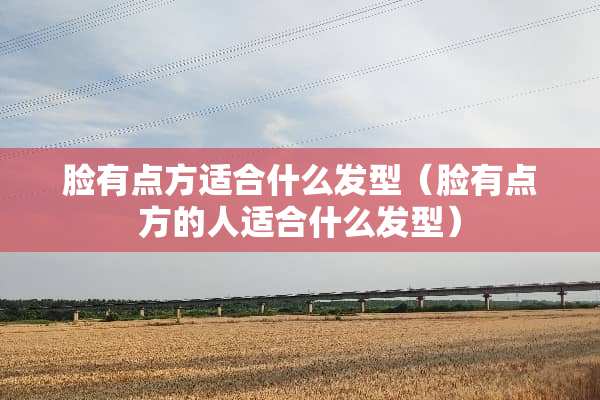 脸有点方适合什么发型（脸有点方的人适合什么发型）
