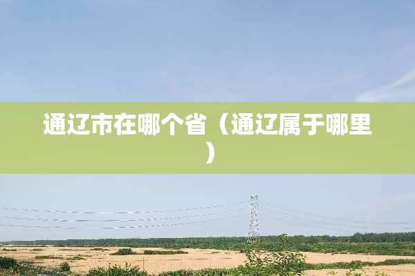 通辽市在哪个省（通辽属于哪里）