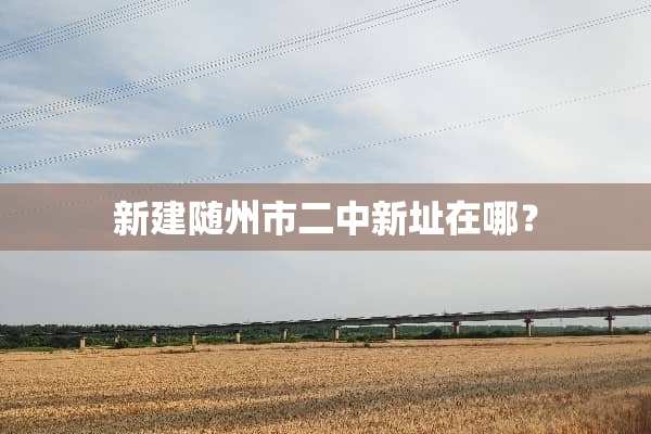 新建随州市二中新址在哪？