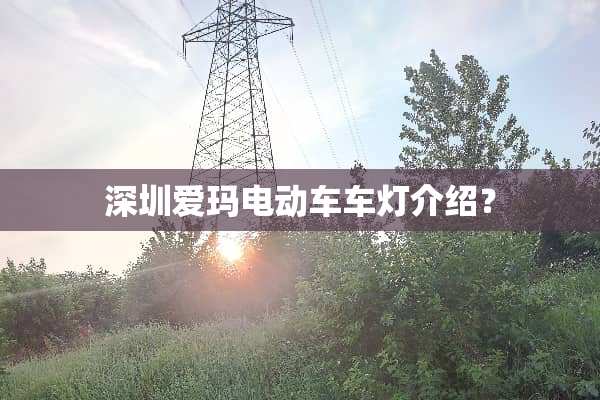 深圳爱玛电动车车灯介绍？