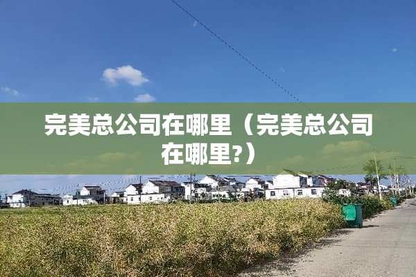 完美总公司在哪里（完美总公司在哪里?）