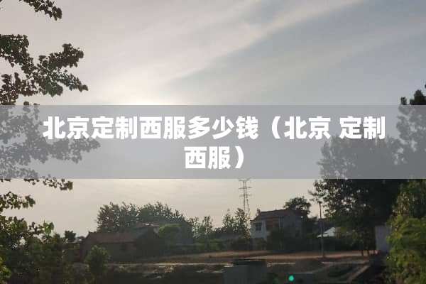 北京定制西服多少钱（北京 定制西服）