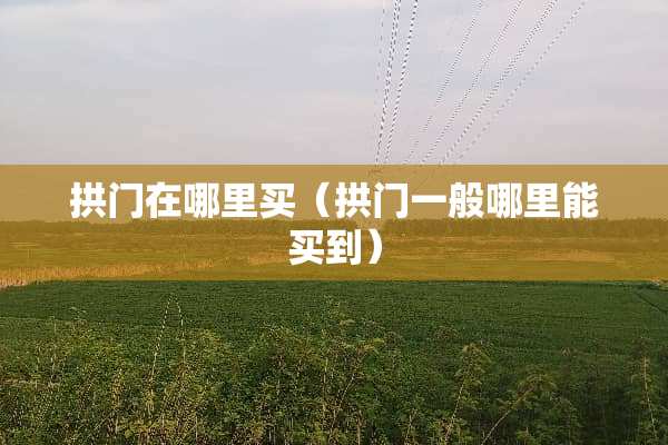 拱门在哪里买（拱门一般哪里能买到）
