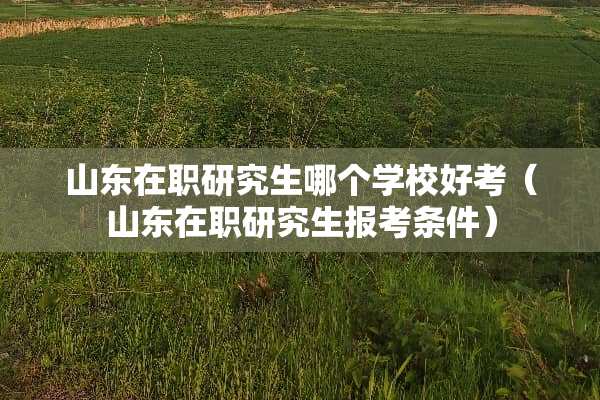 山东在职研究生哪个学校好考（山东在职研究生报考条件）