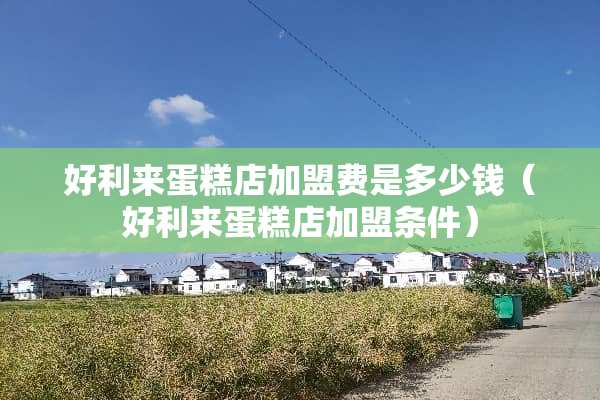 好利来蛋糕店加盟费是多少钱（好利来蛋糕店加盟条件）