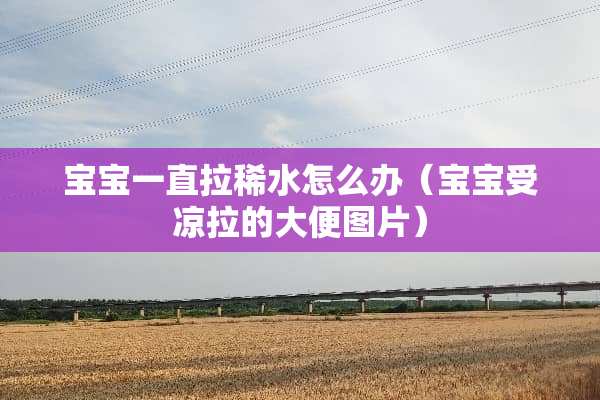 宝宝一直拉稀水怎么办（宝宝受凉拉的大便图片）