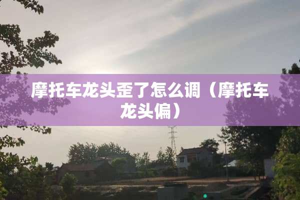 摩托车龙头歪了怎么调（摩托车龙头偏）