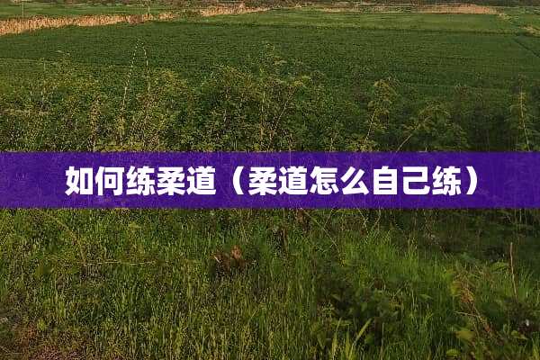 如何练柔道（柔道怎么自己练）