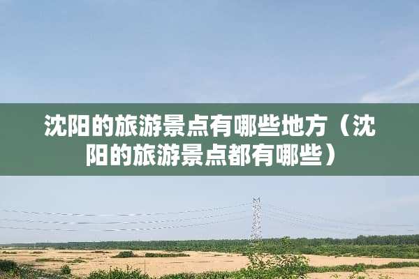 沈阳的旅游景点有哪些地方（沈阳的旅游景点都有哪些）