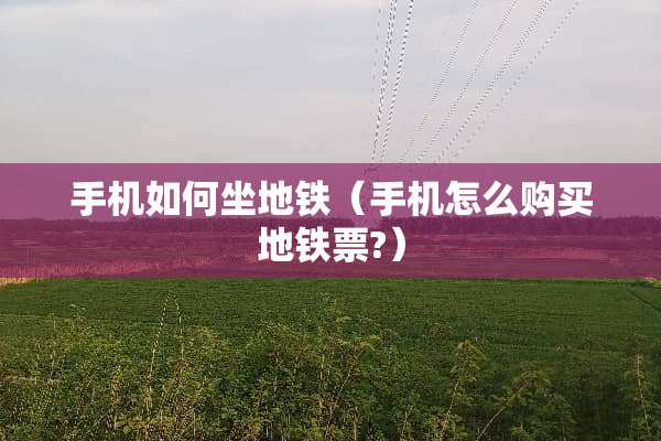 手机如何坐地铁（手机怎么购买地铁票?）