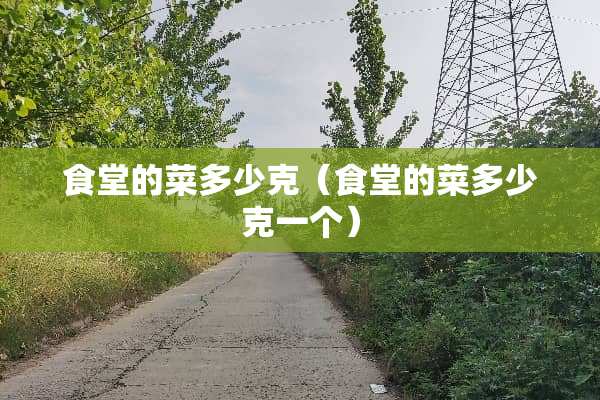 食堂的菜多少克（食堂的菜多少克一个）