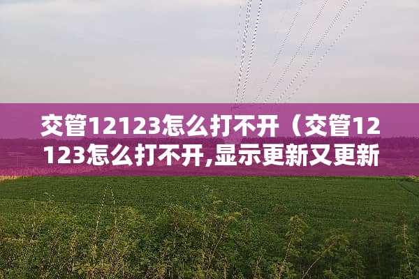 交管12123怎么打不开（交管12123怎么打不开,显示更新又更新不了）