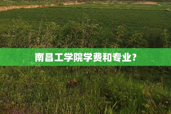 南昌工学院学费和专业？