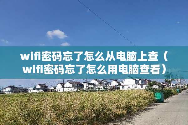 wifi密码忘了怎么从电脑上查（wifi密码忘了怎么用电脑查看）