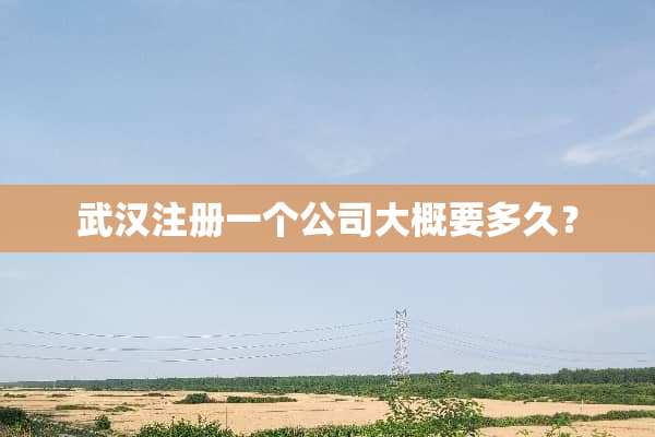 武汉注册一个公司大概要多久？
