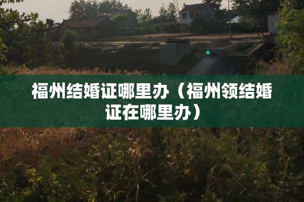 福州结婚证哪里办（福州领结婚证在哪里办）