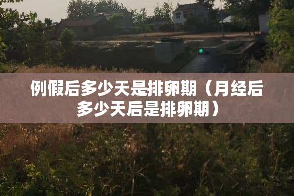 例假后多少天是排卵期（月经后多少天后是排卵期）